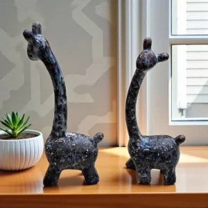 luxury ceramic giraffe decor set – modern artistic home accent