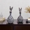 luxury ceramic kangaroo decor set – two sizes with modern elegant design
