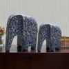 luxury ceramic elephant decor set – two sizes with modern elegant design