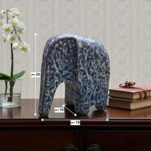 luxury ceramic elephant decor set – two sizes with modern elegant design