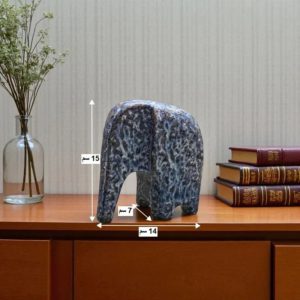 luxury ceramic elephant decor set – two sizes with modern elegant design