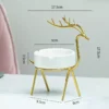 ceramic ashtray in gold deer frame – artistic elegance with functional luxury