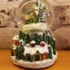 christmas snow globe decoration – winter village scene with festive details