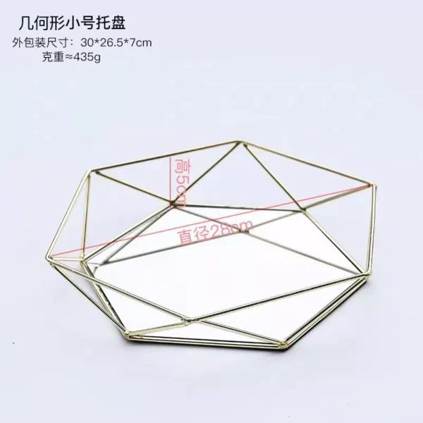 geometric mirror base decorative tray – elegant gold design in two sizes geometric mirror base decorative tray – elegant gold design in two sizes