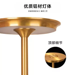 gold led desk lamp with touch control – rechargeable modern design