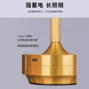 gold led desk lamp with touch control – rechargeable modern design