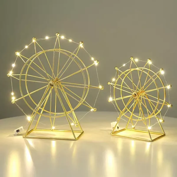 golden ferris wheel decor elegant geometric sculpture with optional lighting 01 golden ferris wheel decor elegant geometric sculpture with optional lighting 01