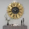 golden sunflower wall clock – 60 cm