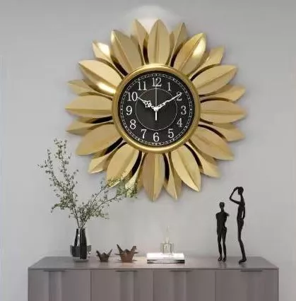 golden sunflower wall clock – 60 cm golden sunflower wall clock – 60 cm