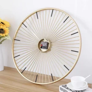 golden wheel artistic wall clock