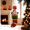 hanging snowman & stocking decoration – dual holiday cheer for christmas and new year