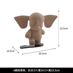 multicolor cartoon elephant decorative figurine