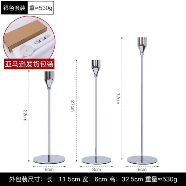 set of 3 metal candle holders – sleek design set of 3 metal candle holders – sleek design