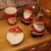 santa ceramic bathroom set – festive elegance for holiday home décor