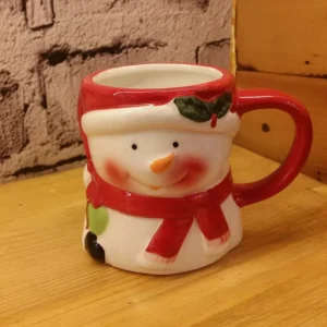 snowman ceramic mug – cozy winter design with festive flair