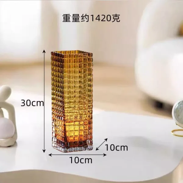 square glass vase with geometric patterns 01 square glass vase with geometric patterns 01