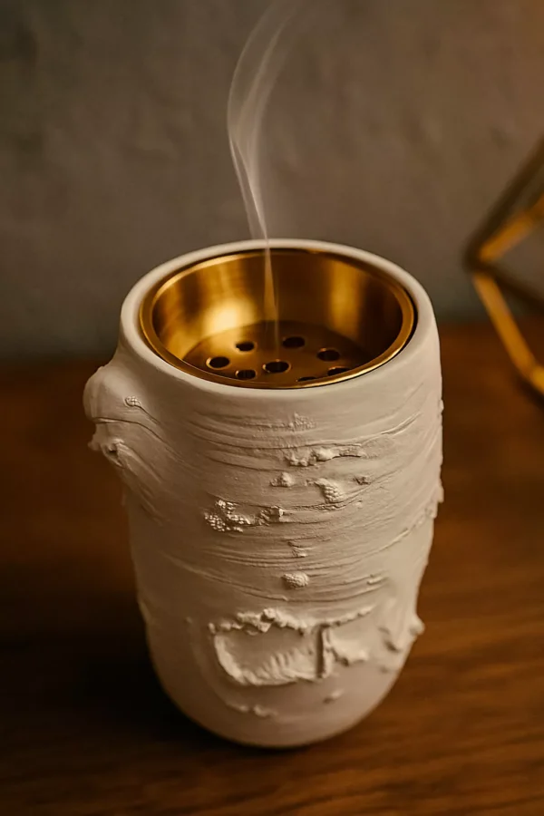 18cm-ceramic-incense-burner-with-elegant-golden-interior-01 18cm Ceramic Incense Burner with Elegant Golden Interior - الصورة 2