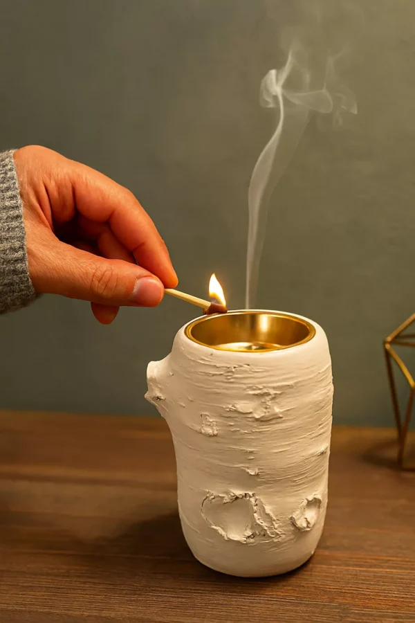 18cm-ceramic-incense-burner-with-elegant-golden-interior-03 18cm Ceramic Incense Burner with Elegant Golden Interior - الصورة 4