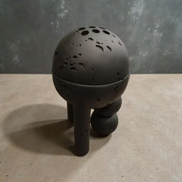 18cm-sculptural-incense-burner-with-artistic-volcanic-texture-1 18cm Sculptural Incense Burner with Artistic Volcanic Texture - الصورة 2