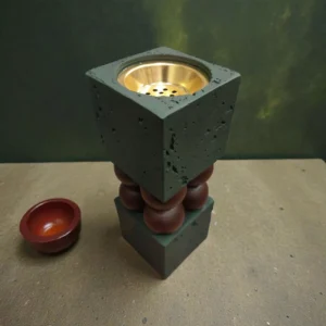 20cm Artistic Incense Stand with Modern Geometric Structure
