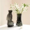black textured glass vases – contemporary sculptural design for elegant décor