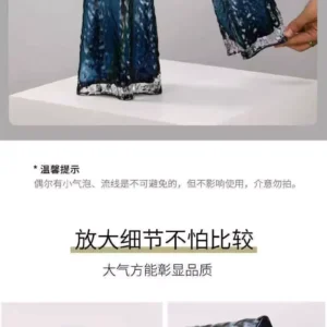 blue gradient glass vases – contemporary rippled design with artistic finish