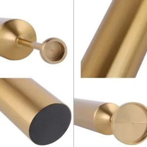 gold candle holders – set of 6 modern decorative pieces in multiple sizes