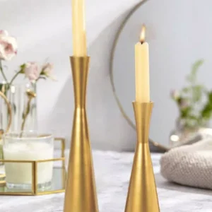 gold metal candle holders – sleek modern design for elegant interiors