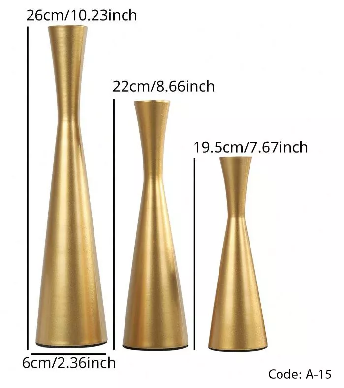 gold metal candle holders – sleek modern design for elegant interiors