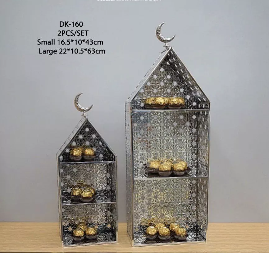 Luxury 2-Piece Set with House Design & Golden Crescents – Multi-Purpose Use