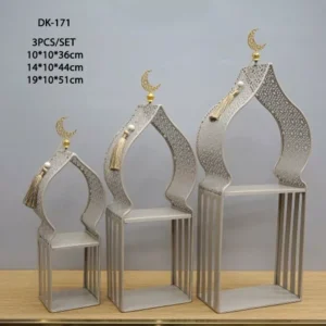 Luxury 3-Piece Set with Dome Design & Golden Crescents – Multi-Purpose Use