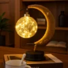 Luxury Crescent Shaped Ramadan Lantern With Illuminated Star Sphere 00 100x100