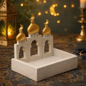 Luxury Date & Nut Server with Eastern Dome Design Size 22×18cm