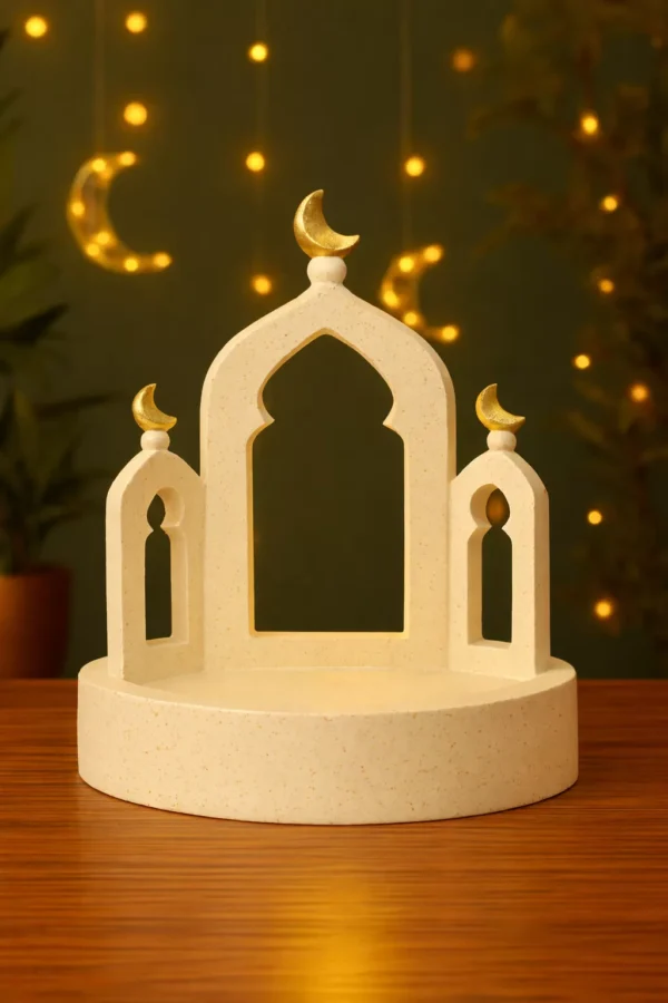 luxury-date-server-with-3-domes-crescent-accents-size-20x19cm-00 Luxury Date Server with 3 Domes & Crescent Accents Size 20×19cm