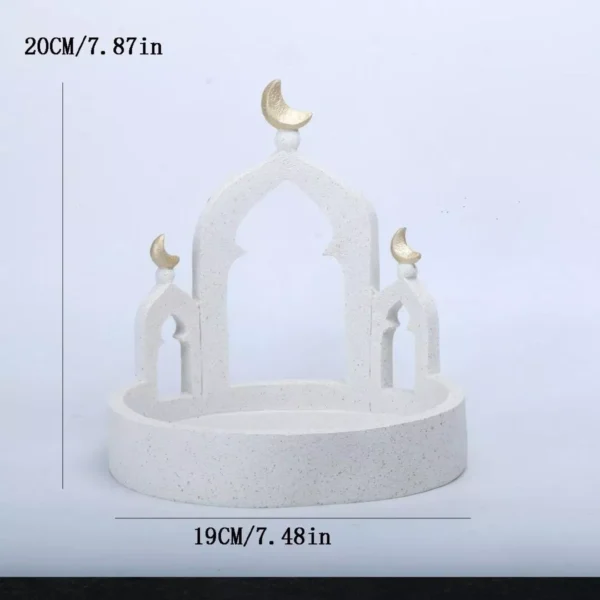 luxury-date-server-with-arched-design-golden-crescents-size-22cm Luxury Date Server with Arched Design & Golden Crescents Size 22cm - الصورة 2