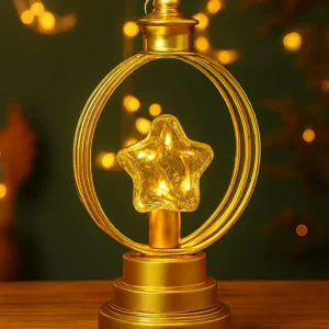 Luxury Interlaced Circular Ramadan Lantern with Illuminated Star