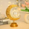 Luxury Ornate Crescent Ramadan Lantern With Illuminated Glass Sphere 100x100