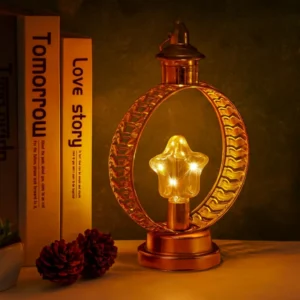Luxury Oval-Shaped Ramadan Lantern with Golden Dome