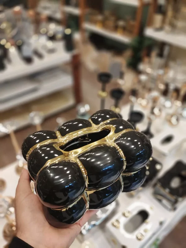 luxury-porcelain-tissue-box-with-geometric-design-golden-accents-1 Luxury Porcelain Tissue Box with Geometric Design & Golden Accents