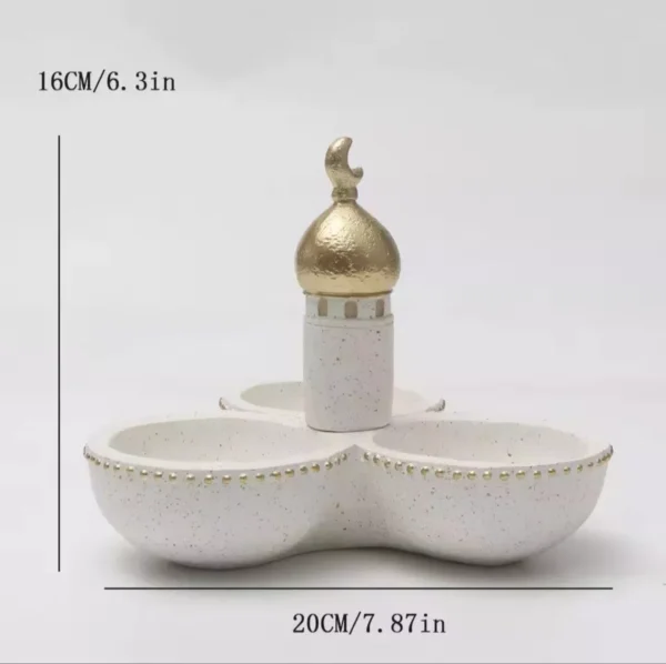 luxury-triple-shaped-date-server-with-golden-dome-size-20cm-01 Luxury Triple-Shaped Date Server with Golden Dome - الصورة 2