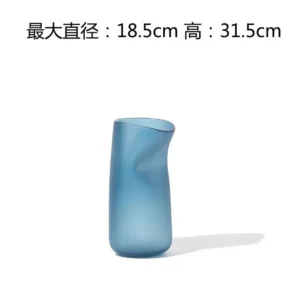 matte blue glass vases – organic artistic design for modern décor