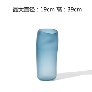 matte blue glass vases – organic artistic design for modern décor