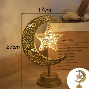 decorative crescent moon lamp with star – a luxurious ramadan accent
