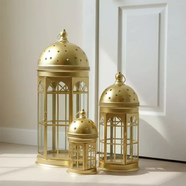 decorative lantern set – 3 sizes – elegant islamic design decorative lantern set – 3 sizes – elegant islamic design
