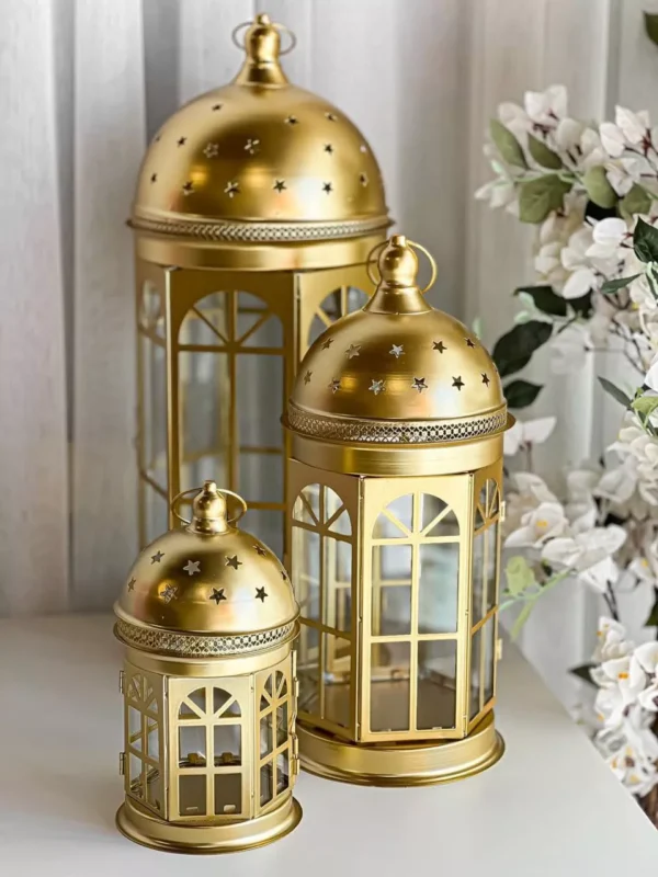 decorative lantern set – 3 sizes – elegant islamic design decorative lantern set – 3 sizes – elegant islamic design