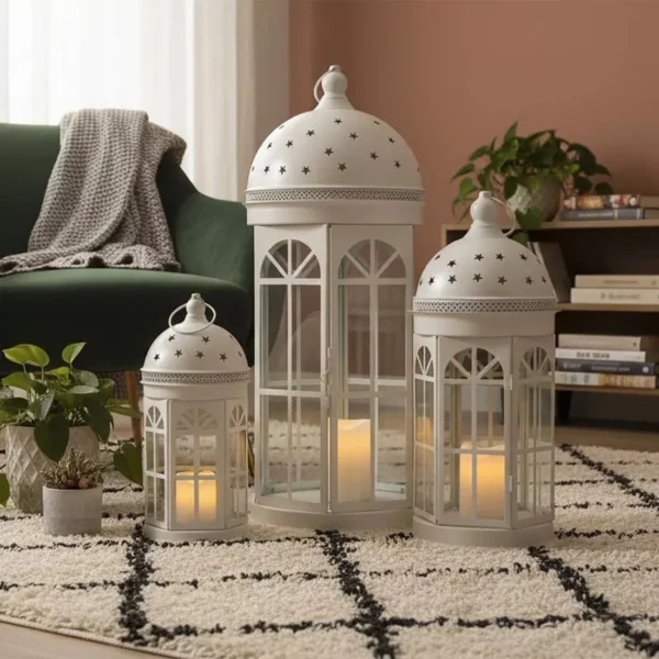 decorative lantern set – 3 sizes – elegant islamic design decorative lantern set – 3 sizes – elegant islamic design
