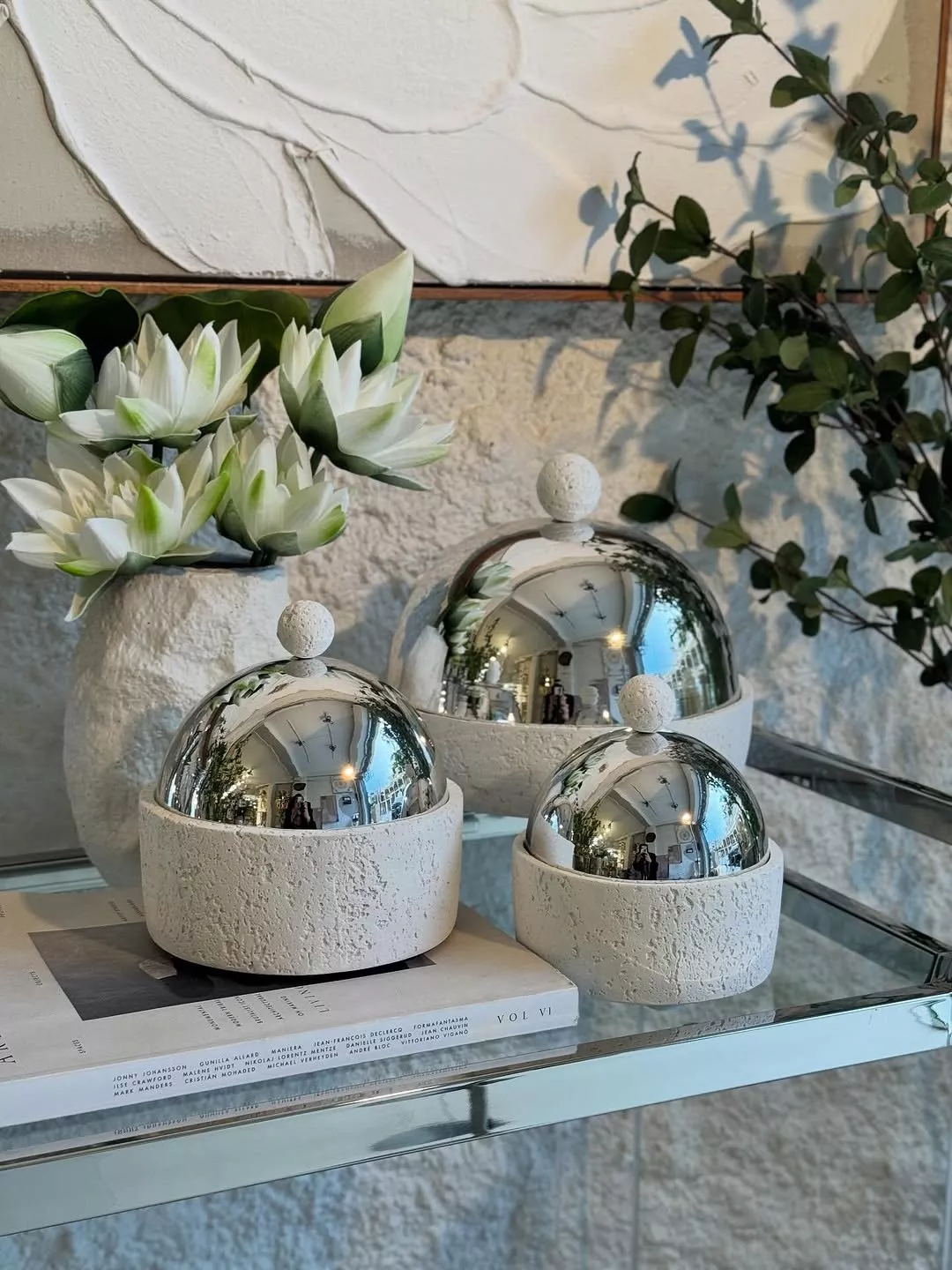 luxury hospitality set with shiny metal lid – 3 pcs