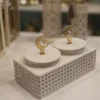 elegant ramadan bonbonniere & date dish with crescent and star design size 13×42 cm