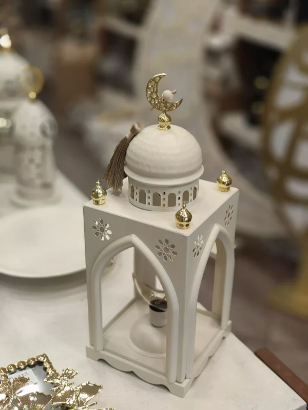 illuminated ramadan lantern – battery operated mosque design with crescent & star illuminated ramadan lantern – battery operated mosque design with crescent & star