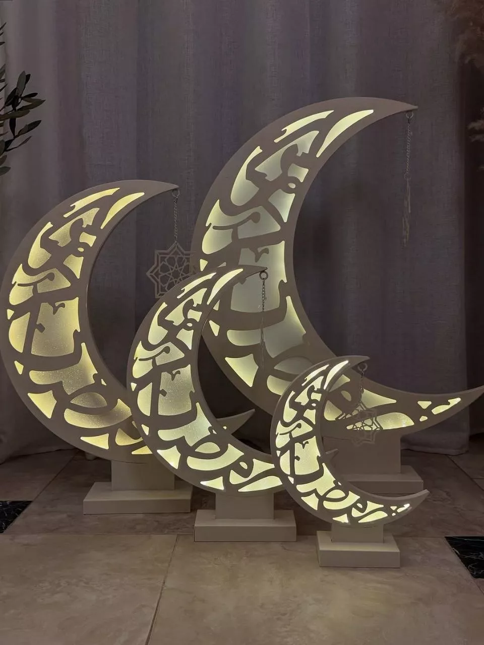 islamic crescent decor with star – 75cm / 115cm